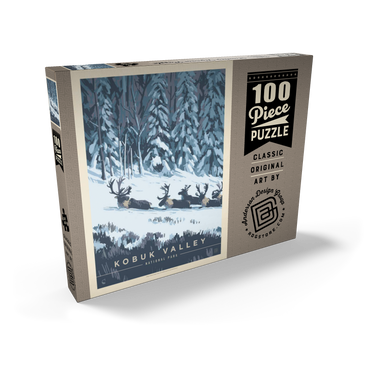 Kobuk Valley National Park: Winter Wonderland, Vintage Poster 100 Puzzle Schachtel Ansicht2