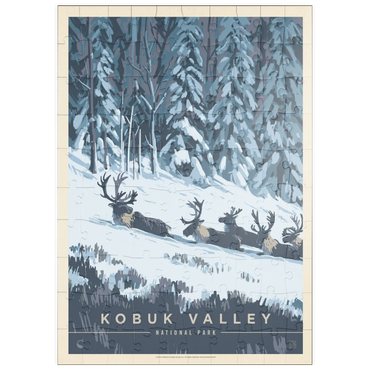 puzzleplate Kobuk Valley National Park: Winter Wonderland, Vintage Poster 100 Puzzle