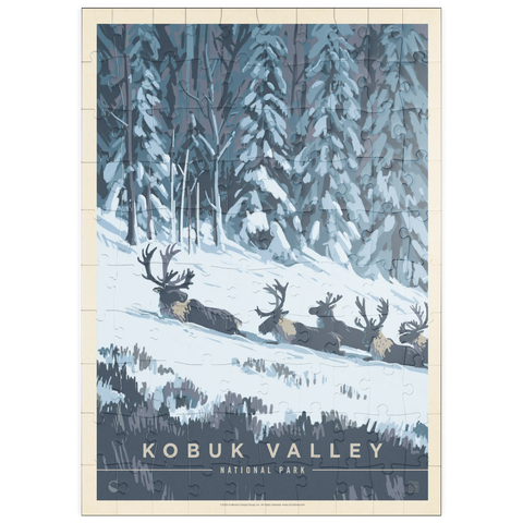 puzzleplate Kobuk Valley National Park: Winter Wonderland, Vintage Poster 100 Puzzle