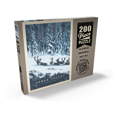 Kobuk Valley National Park: Winter Wonderland, Vintage Poster 200 Puzzle Schachtel Ansicht2