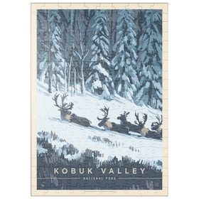 Darstellung des Puzzle Motivs Kobuk Valley National Park: Winter Wonderland, Vintage Poster - Puzzleteile: 200