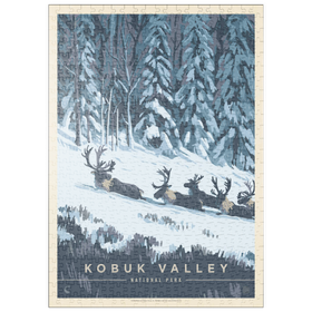 Darstellung des Puzzle Motivs Kobuk Valley National Park: Winter Wonderland, Vintage Poster - Puzzleteile: 500