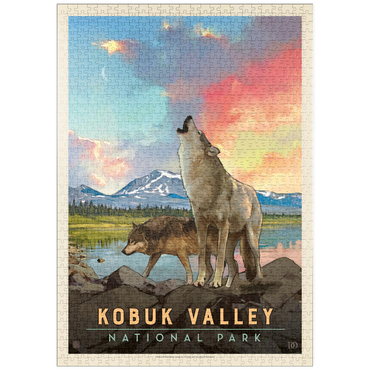 puzzleplate Kobuk Valley National Park: Wolves, Vintage Poster 1000 Puzzle