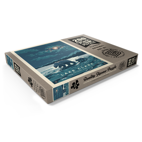 Darstellung des Puzzle Motivs Lake Clark National Park: Moonlighting, Vintage Poster - Puzzleteile: 200