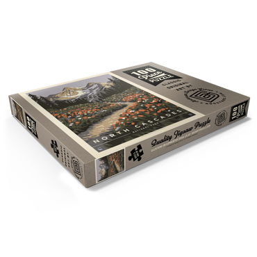 Darstellung des Puzzle Motivs North Cascades National Park: Summer Hike, Vintage Poster 100 Puzzle Schachtel Ansicht1