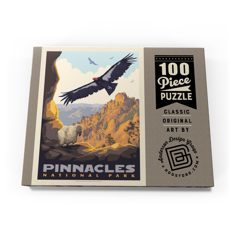Darstellung des Puzzle Motivs Pinnacles National Park: California Condors, Vintage Poster Pinnacles National Park: California Condors, Vintage Poster 100 Puzzle Schachtel Ansicht3