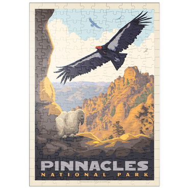 Darstellung des Puzzle Motivs puzzleplate Pinnacles National Park: California Condors, Vintage Poster 200 Puzzle