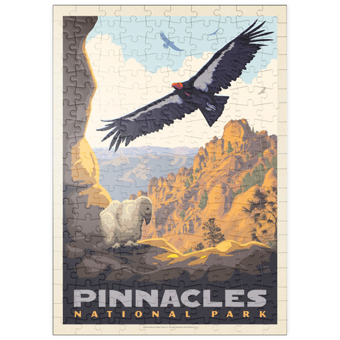 Darstellung des Puzzle Motivs Pinnacles National Park: California Condors, Vintage Poster puzzleplate Pinnacles National Park: California Condors, Vintage Poster 200 Puzzle
