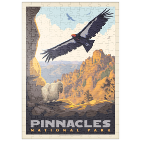 Darstellung des Puzzle Motivs Pinnacles National Park: California Condors, Vintage Poster - Puzzleteile: 200