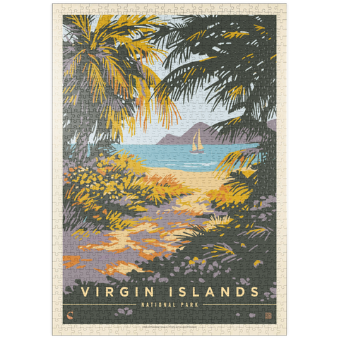 puzzleplate Virgin Islands National Park: Paradise Found, Vintage Poster 1000 Puzzle