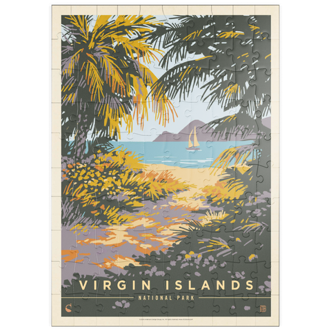 puzzleplate Virgin Islands National Park: Paradise Found, Vintage Poster 100 Puzzle