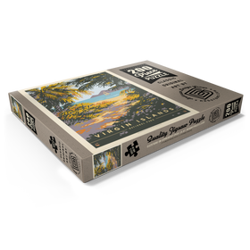 Darstellung des Puzzle Motivs Virgin Islands National Park: Paradise Found, Vintage Poster - Puzzleteile: 200