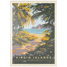 Darstellung des Puzzle Motivs Virgin Islands National Park: Paradise Found, Vintage Poster - Puzzleteile: 200