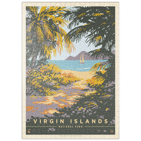 puzzleplate Virgin Islands National Park: Paradise Found, Vintage Poster 500 Puzzle