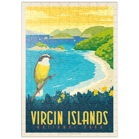 puzzleplate Virgin Islands National Park: Trunk Bay, Vintage Poster 200 Puzzle