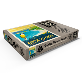 Darstellung des Puzzle Motivs Virgin Islands National Park: Trunk Bay, Vintage Poster - Puzzleteile: 500