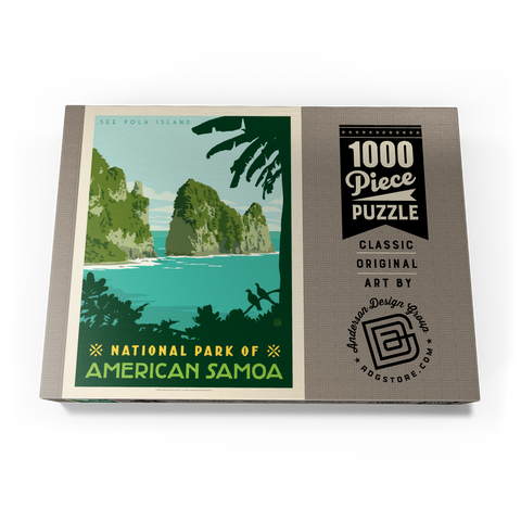 National Park of American Samoa, Vintage Poster 1000 Puzzle Schachtel Ansicht3