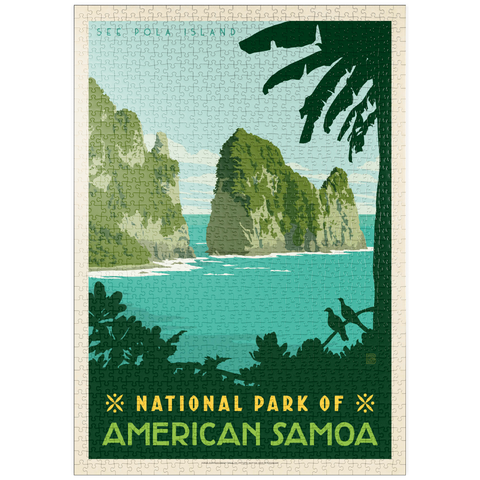 puzzleplate National Park of American Samoa, Vintage Poster 1000 Puzzle