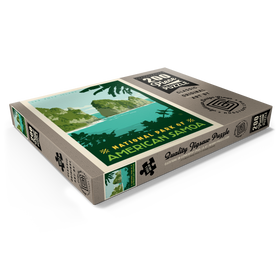 Darstellung des Puzzle Motivs National Park of American Samoa, Vintage Poster - Puzzleteile: 200