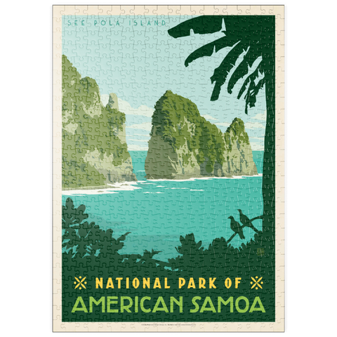 puzzleplate National Park of American Samoa, Vintage Poster 500 Puzzle