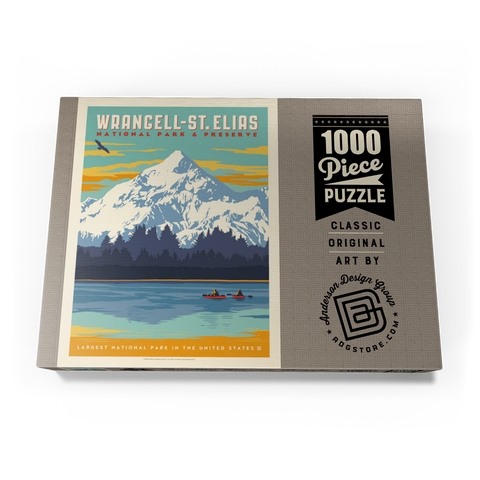 Wrangell-St. Elias National Park, Vintage Poster 1000 Puzzle Schachtel Ansicht3