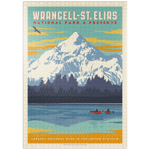 puzzleplate Wrangell-St. Elias National Park, Vintage Poster 1000 Puzzle