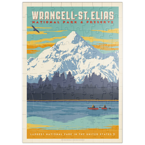 puzzleplate Wrangell-St. Elias National Park, Vintage Poster 100 Puzzle