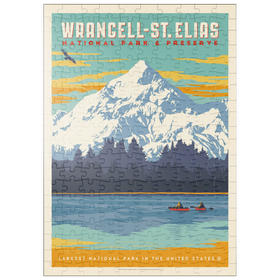Darstellung des Puzzle-Motivs Wrangell-St. Elias National Park, Vintage Poster – Puzzleteile: 200