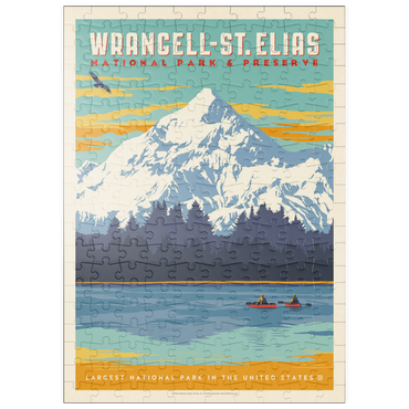 puzzleplate Wrangell-St. Elias National Park, Vintage Poster 200 Puzzle