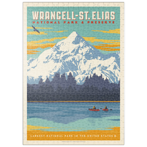 puzzleplate Wrangell-St. Elias National Park, Vintage Poster 500 Puzzle