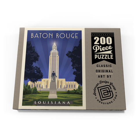 Baton Rouge, Louisiana: State Capitol, Vintage Poster 200 Puzzle Schachtel Ansicht3