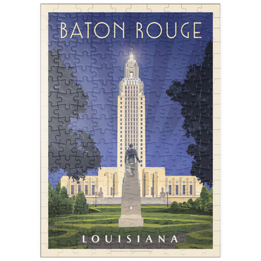 puzzleplate Baton Rouge, Louisiana: State Capitol, Vintage Poster 200 Puzzle