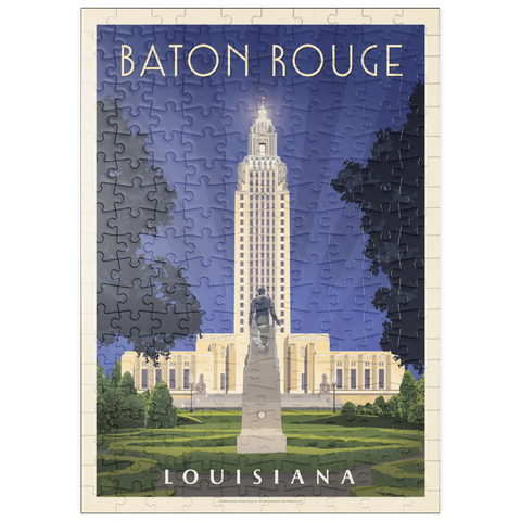 puzzleplate Baton Rouge, Louisiana: State Capitol, Vintage Poster 200 Puzzle