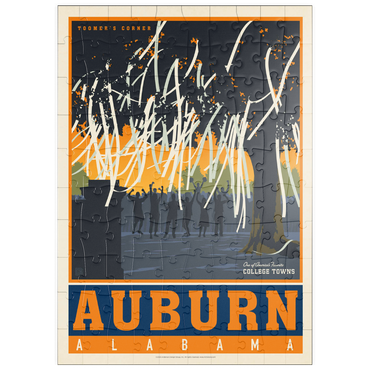 puzzleplate American College Towns: Auburn, Alabama, Vintage Poster 100 Puzzle