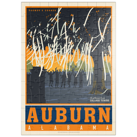 Darstellung des Puzzle Motivs American College Towns: Auburn, Alabama, Vintage Poster - Puzzleteile: 100