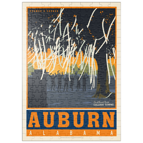 Darstellung des Puzzle Motivs American College Towns: Auburn, Alabama, Vintage Poster - Puzzleteile: 200