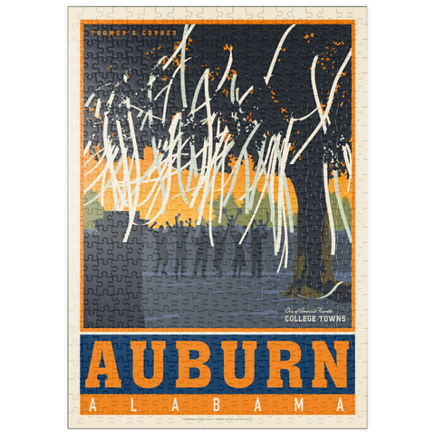 puzzleplate American College Towns: Auburn, Alabama, Vintage Poster 500 Puzzle