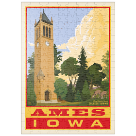 Darstellung des Puzzle-Motivs American College Towns: Ames, Iowa, Vintage Poster – Puzzleteile: 200
