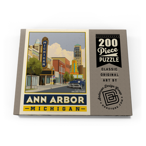 Darstellung des Puzzle Motivs American College Towns: Ann Arbor, Michigan, Vintage Poster American College Towns: Ann Arbor, Michigan, Vintage Poster 200 Puzzle Schachtel Ansicht3