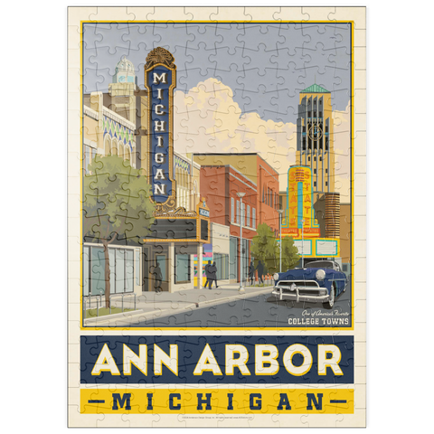 Darstellung des Puzzle Motivs American College Towns: Ann Arbor, Michigan, Vintage Poster puzzleplate American College Towns: Ann Arbor, Michigan, Vintage Poster 200 Puzzle