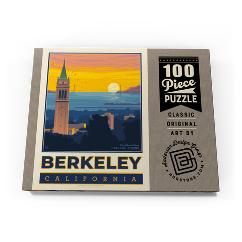 American College Towns: Berkeley, CA, Vintage Poster 100 Puzzle Schachtel Ansicht3