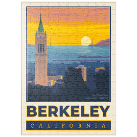 Darstellung des Puzzle Motivs American College Towns: Berkeley, CA, Vintage Poster - Puzzleteile: 200