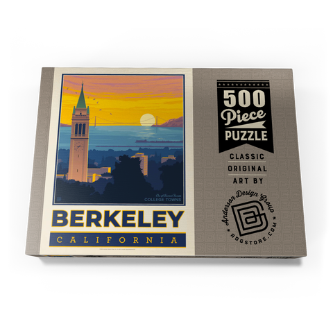 American College Towns: Berkeley, CA, Vintage Poster 500 Puzzle Schachtel Ansicht3