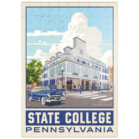 puzzleplate American College Towns: State College, PA, Vintage Poster 100 Puzzle