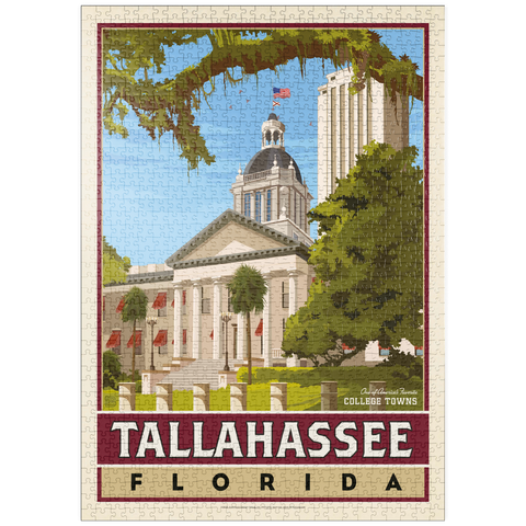 Darstellung des Puzzle Motivs American College Towns: Tallahassee, FL, Vintage Poster puzzleplate American College Towns: Tallahassee, FL, Vintage Poster 1000 Puzzle