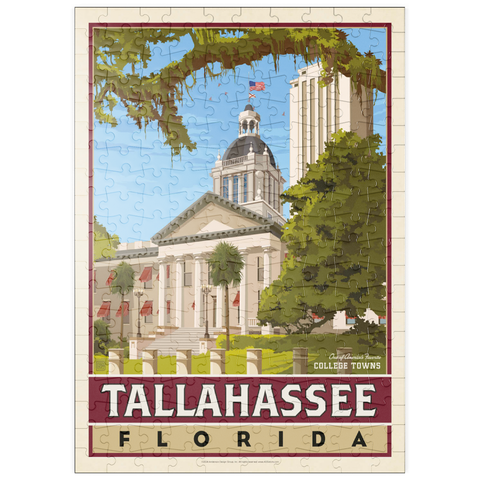 Darstellung des Puzzle Motivs American College Towns: Tallahassee, FL, Vintage Poster puzzleplate American College Towns: Tallahassee, FL, Vintage Poster 200 Puzzle