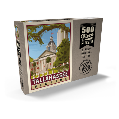 Darstellung des Puzzle Motivs American College Towns: Tallahassee, FL, Vintage Poster American College Towns: Tallahassee, FL, Vintage Poster 500 Puzzle Schachtel Ansicht2