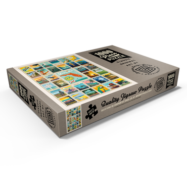 Darstellung des Puzzle Motivs Florida: Multi-Image Print, Vintage Poster 1000 Puzzle Schachtel Ansicht1