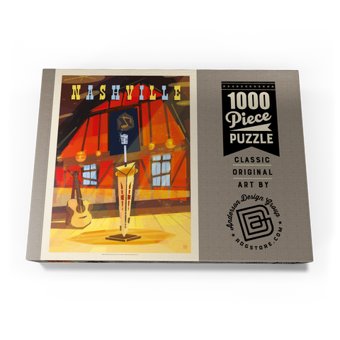 Nashville, TN: Grand Ole Opry (Mod Design), Vintage Poster 1000 Puzzle Schachtel Ansicht3