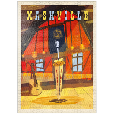 puzzleplate Nashville, TN: Grand Ole Opry (Mod Design), Vintage Poster 1000 Puzzle